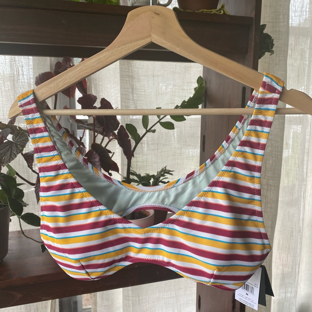 Volcom Striped Swim Top